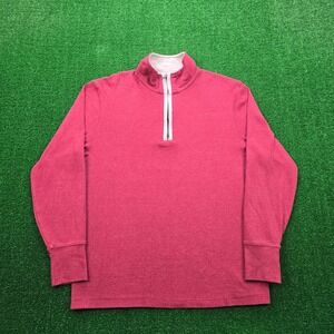 The Normal Brand‎ Sweatshirt Mens Medium Red Quarter Zip Pullover Golf Preppy